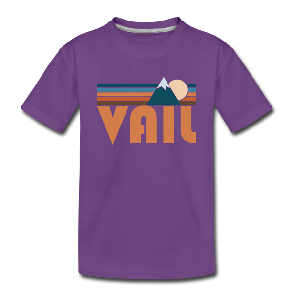 Vail, Colorado Toddler T-Shirt - Retro Mountain Vail Toddler Tee - purple