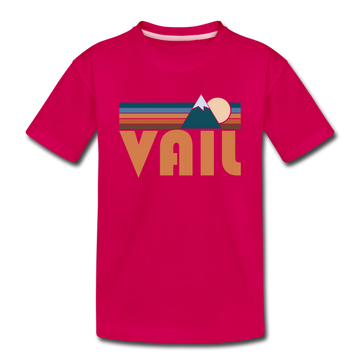 Vail, Colorado Toddler T-Shirt - Retro Mountain Vail Toddler Tee - dark pink