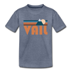 Vail, Colorado Toddler T-Shirt - Retro Mountain Vail Toddler Tee - heather blue