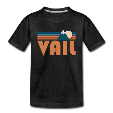 Vail, Colorado Toddler T-Shirt - Retro Mountain Vail Toddler Tee - charcoal gray