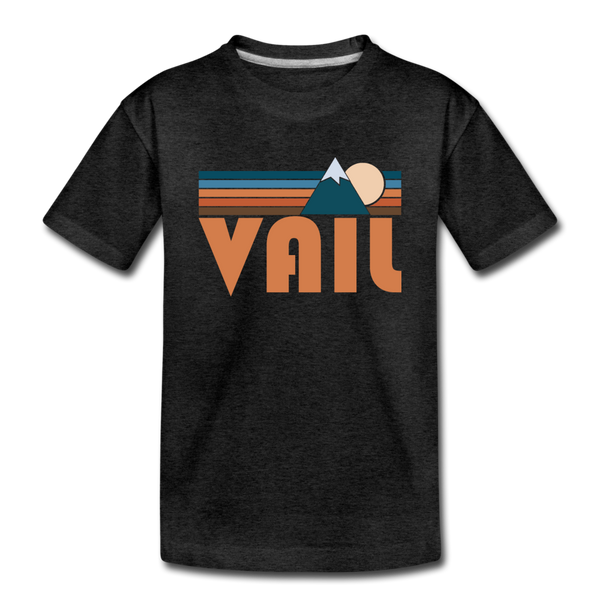 Vail, Colorado Toddler T-Shirt - Retro Mountain Vail Toddler Tee - charcoal gray