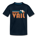 Vail, Colorado Toddler T-Shirt - Retro Mountain Vail Toddler Tee - deep navy