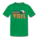 Vail, Colorado Toddler T-Shirt - Retro Mountain Vail Toddler Tee - kelly green