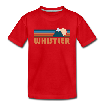 Whistler, Canada Toddler T-Shirt - Retro Mountain Whistler Toddler Tee - red