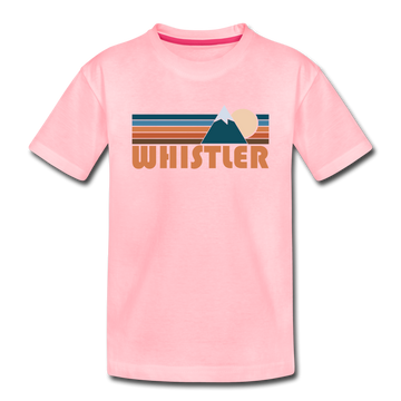 Whistler, Canada Toddler T-Shirt - Retro Mountain Whistler Toddler Tee - pink