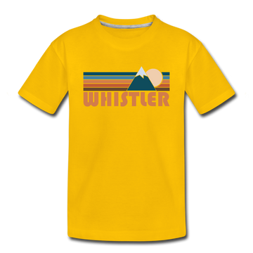 Whistler, Canada Toddler T-Shirt - Retro Mountain Whistler Toddler Tee - sun yellow