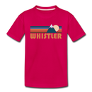 Whistler, Canada Toddler T-Shirt - Retro Mountain Whistler Toddler Tee - dark pink