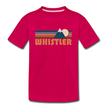 Whistler, Canada Toddler T-Shirt - Retro Mountain Whistler Toddler Tee - dark pink