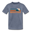 Whistler, Canada Toddler T-Shirt - Retro Mountain Whistler Toddler Tee - heather blue