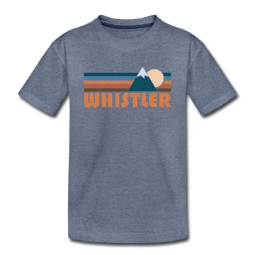 Whistler, Canada Toddler T-Shirt - Retro Mountain Whistler Toddler Tee - heather blue