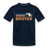 Whistler, Canada Toddler T-Shirt - Retro Mountain Whistler Toddler Tee - deep navy