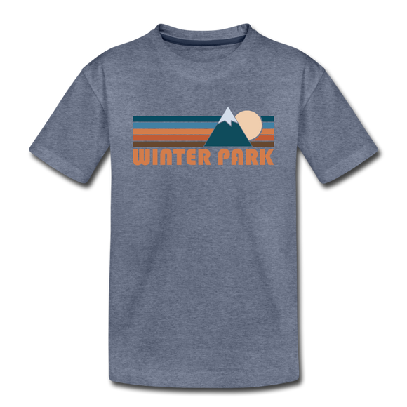 Winter Park, Colorado Toddler T-Shirt - Retro Mountain Winter Park Toddler Tee - heather blue