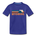 Wyoming Toddler T-Shirt - Retro Mountain Wyoming Toddler Tee - royal blue