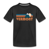 Vermont Toddler T-Shirt - Retro Mountain Vermont Toddler Tee - black