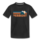 Vermont Toddler T-Shirt - Retro Mountain Vermont Toddler Tee - black