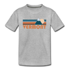 Vermont Toddler T-Shirt - Retro Mountain Vermont Toddler Tee - heather gray