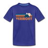 Vermont Toddler T-Shirt - Retro Mountain Vermont Toddler Tee - royal blue