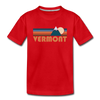 Vermont Toddler T-Shirt - Retro Mountain Vermont Toddler Tee - red