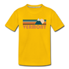 Vermont Toddler T-Shirt - Retro Mountain Vermont Toddler Tee - sun yellow
