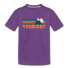 Vermont Toddler T-Shirt - Retro Mountain Vermont Toddler Tee - purple