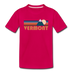 Vermont Toddler T-Shirt - Retro Mountain Vermont Toddler Tee - dark pink