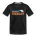 Vermont Toddler T-Shirt - Retro Mountain Vermont Toddler Tee - charcoal gray