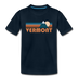 Vermont Toddler T-Shirt - Retro Mountain Vermont Toddler Tee - deep navy