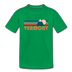 Vermont Toddler T-Shirt - Retro Mountain Vermont Toddler Tee - kelly green