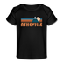Asheville, North Carolina Baby T-Shirt - Organic Retro Mountain Asheville Infant T-Shirt - black