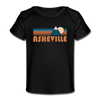 Asheville, North Carolina Baby T-Shirt - Organic Retro Mountain Asheville Infant T-Shirt - black