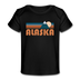 Alaska Baby T-Shirt - Organic Retro Mountain Alaska Infant T-Shirt - black