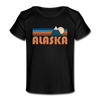 Alaska Baby T-Shirt - Organic Retro Mountain Alaska Infant T-Shirt - black