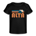 Alta, Utah Baby T-Shirt - Organic Retro Mountain Alta Infant T-Shirt - black