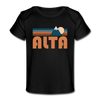 Alta, Utah Baby T-Shirt - Organic Retro Mountain Alta Infant T-Shirt - black