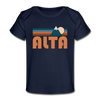 Alta, Utah Baby T-Shirt - Organic Retro Mountain Alta Infant T-Shirt - dark navy