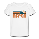 Aspen, Colorado Baby T-Shirt - Organic Retro Mountain Aspen Infant T-Shirt - white
