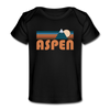 Aspen, Colorado Baby T-Shirt - Organic Retro Mountain Aspen Infant T-Shirt - black