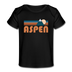 Aspen, Colorado Baby T-Shirt - Organic Retro Mountain Aspen Infant T-Shirt - black
