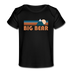 Big Bear, California Baby T-Shirt - Organic Retro Mountain Big Bear Infant T-Shirt - black
