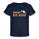 Big Bear, California Baby T-Shirt - Organic Retro Mountain Big Bear Infant T-Shirt - dark navy