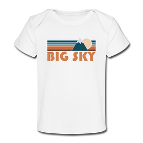 Big Sky, Montana Baby T-Shirt - Organic Retro Mountain Big Sky Infant T-Shirt