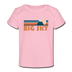 Big Sky, Montana Baby T-Shirt - Organic Retro Mountain Big Sky Infant T-Shirt - light pink