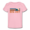 Big Sky, Montana Baby T-Shirt - Organic Retro Mountain Big Sky Infant T-Shirt