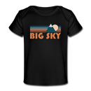 Big Sky, Montana Baby T-Shirt - Organic Retro Mountain Big Sky Infant T-Shirt - black