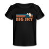 Big Sky, Montana Baby T-Shirt - Organic Retro Mountain Big Sky Infant T-Shirt - black