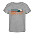 Big Sky, Montana Baby T-Shirt - Organic Retro Mountain Big Sky Infant T-Shirt - heather gray