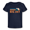 Big Sky, Montana Baby T-Shirt - Organic Retro Mountain Big Sky Infant T-Shirt