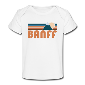 Banff, Canada Baby T-Shirt - Organic Retro Mountain Banff Infant T-Shirt
