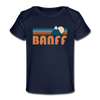 Banff, Canada Baby T-Shirt - Organic Retro Mountain Banff Infant T-Shirt - dark navy