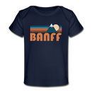 Banff, Canada Baby T-Shirt - Organic Retro Mountain Banff Infant T-Shirt - dark navy